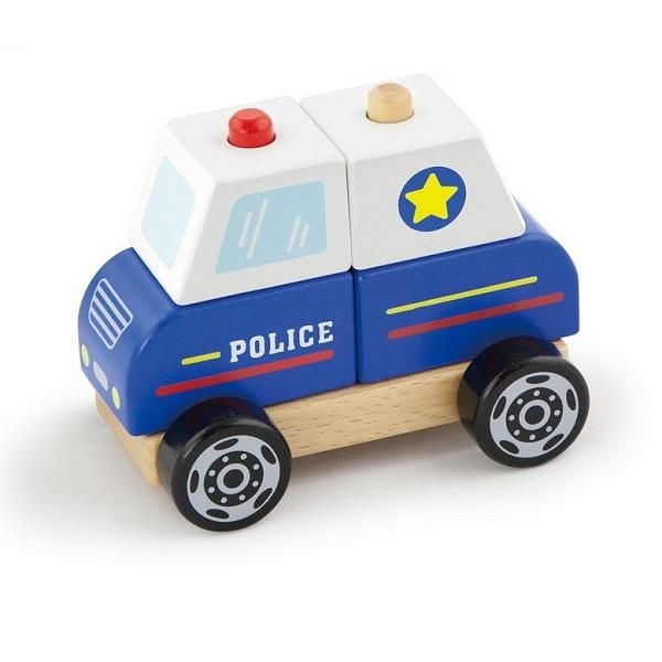 Дерев'яна пірамідка Viga Toys Поліцейська машинка (50201) 50201 фото