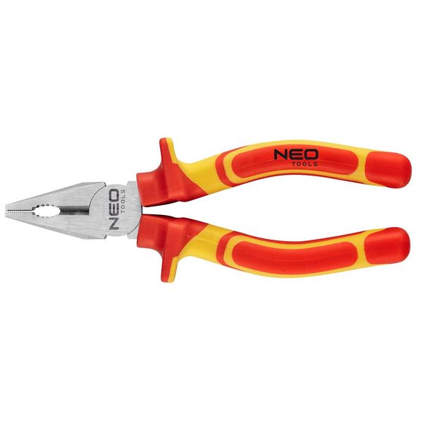 Плоскогубці комбіновані Neo Tools, діелектричні, для робіт під напругою 1000В, 45HRc, 160мм, CrV (01-220) 01-220 фото