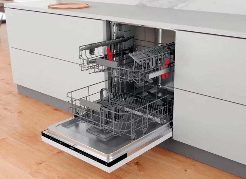Посудомийна машина Whirlpool вбудовувана, 14компл., A+++, 60см, дисплей, інвертор, білий (WIO3C33E6.5) WIO3C33E6.5 фото