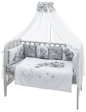Детская постель Babyroom Bortiki Print-08 серый (мишки) BR-680726 фото