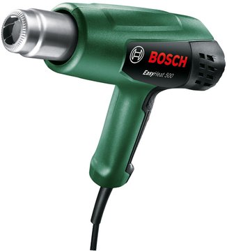 Фен будівельний Bosch EasyHeat 500, 1600Вт, 300/500°C, 240/450л/хв, 0.89кг 0.603.2A6.020 фото