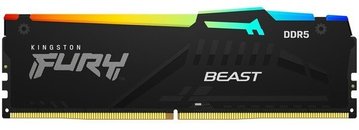 Память ПК Kingston DDR5 16GB 5200 Beast Black RGB (KF552C40BBA-16) KF552C40BBA-16 фото