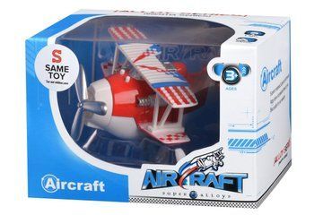 Літак металевий інерційний Same Toy Aircraft світло, музика, червоний (SY8012Ut-3) - Уцінка SY8012Ut-3 фото
