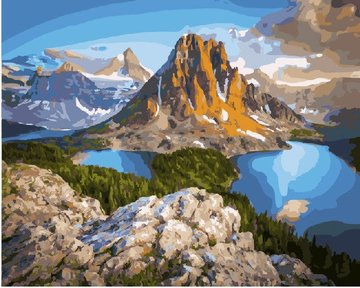 Картина за номерами. Rainbow Art "Озеро в горах" GX21610-RA GX21610-RA фото