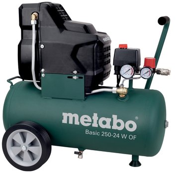 Компресор повітряний Metabo Basic 250-24 W OF безолійний, 1500Вт, 24л, 120л/хв, 8бар - Уцінка 601532000 фото