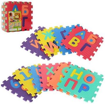 Дитячий килимок мозаїка Український алфавіт M 2609 матеріал EVA 2609 фото