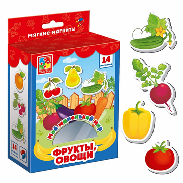 Игра для малышей "Овощи, фрукты" на магнитах (VT3106-03) VT3106-03 фото