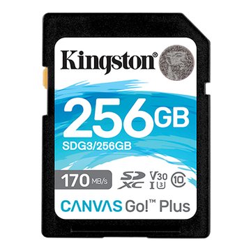 Карта пам'яті Kingston 256GB SDXC C10 UHS-I U3 R170/W90MB/s Canvas Go Plus SDG3/256GB фото