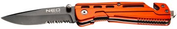 Нож складной Neo Tools, 200мм, лезвие 85мм, фиксатор, рукоятка из анодированного алюминия, чехол (63-026) 63-026 фото