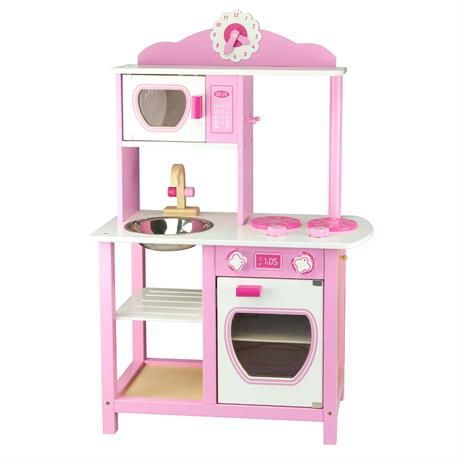 Детская кухня Viga Toys из дерева, бело-розовый (50111) 50111 фото