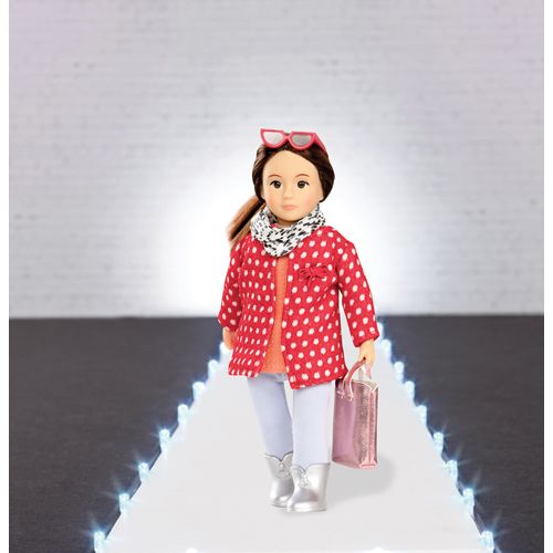 Набір одягу для ляльок-Червоне пальто з візерунком LORI LO30014Z LO30014Z фото