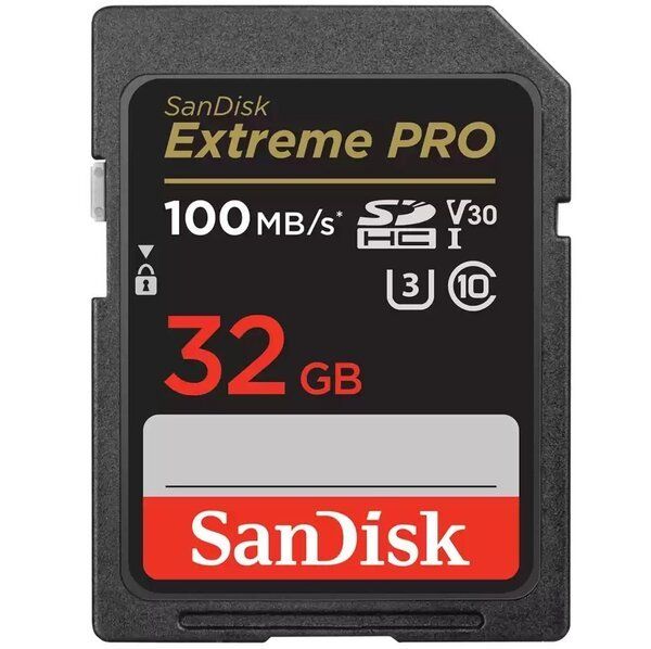 Карта пам'яті SanDisk SD 32GB C10 UHS-I U3 R100/W90MB/s Extreme Pro V30 (SDSDXXO-032G-GN4IN) SDSDXXO-032G-GN4IN фото