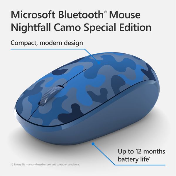 Миша Microsoft Camo SE BT Blue Camo (8KX-00024) 8KX-00024 фото