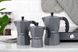Гейзерна кавоварка Ardesto Gemini Molise, 3 чашки, сірий, алюміній (AR0803AGS)
