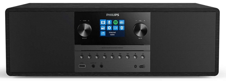 Мікросистема Philips 2.0, 50W, Spotify, LCD 2.4", FM/DAB+, MP3-CD, USB, Wireless (TAM6805/10) TAM6805/10 фото