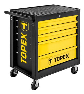 Шкаф-тележка для инструмента TOPEX, 5 выдвижных ящиков, на колесах, 68x46x82.5 см - Уцінка 79R501 фото