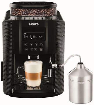 Кавомашина Krups Essential, 1.7л, зерно, автомат.капуч, чорний EA816031 фото
