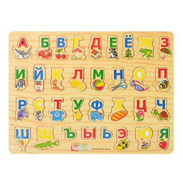Детская развивающий набор Алфавит MD 0001 R деревянный MD 0001 фото