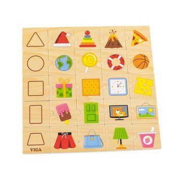 Деревянный пазл-игра Viga Toys Изучаем формы (44506) 44506 фото