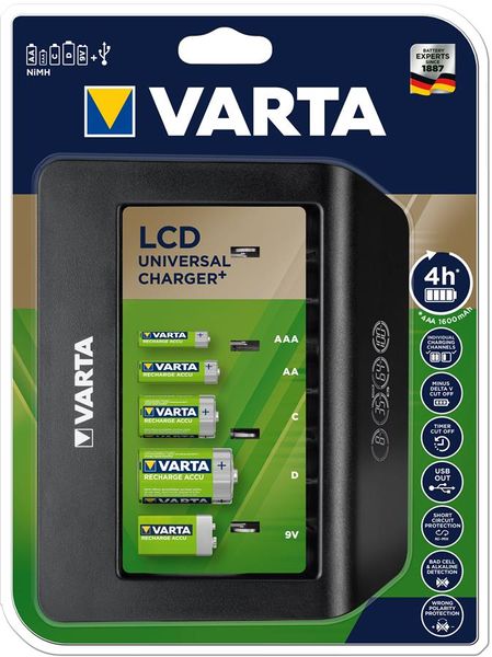 Зарядний пристрій Varta LCD universal Charger Plus (57688101401) 57688101401 фото