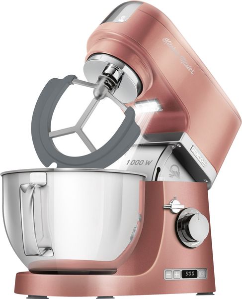 Кухонна машина Sencor STM78ХХ, 1000Вт, чаша-метал, корпус-метал+пластик, насадок-15, рожевий (STM7875RS) STM7875RS фото