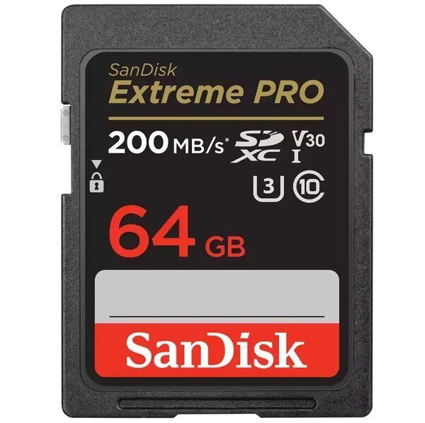 Карта пам'яті SanDisk SD 64GB C10 UHS-I U3 R200/W90MB/s Extreme Pro V30 (SDSDXXU-064G-GN4IN) SDSDXXU-064G-GN4IN фото