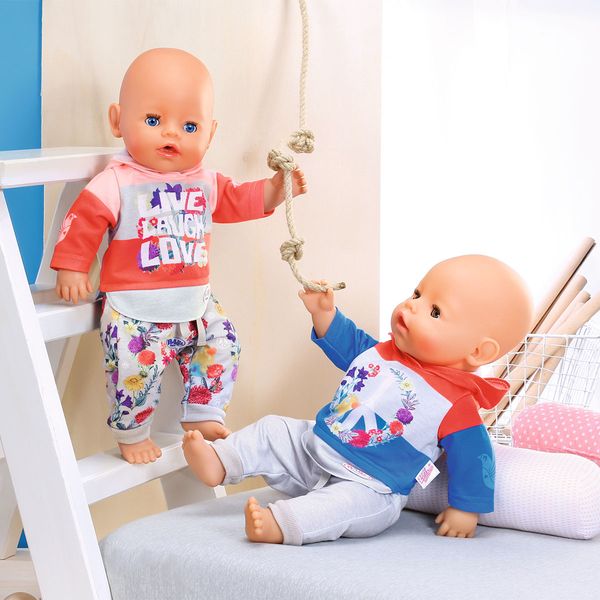 Набір одягу для ляльки BABY BORN - ТРЕНДОВИЙ СПОРТИВНИЙ КОСТЮМ (синій) 826980-2 фото