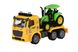 Машинка інерційна Truck Тягач (жовтий) з трактором зі світлом і звуком Same Toy (98-615AUt-1)