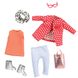 Набір одягу для ляльок-Червоне пальто з візерунком LORI LO30014Z - Уцінка
