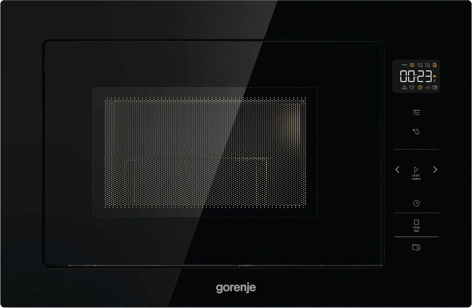 Микроволновая печь Gorenje встраиваемая, 25л, электр. управл., 900Вт, гриль, дисплей, черный BM251SG2BG фото