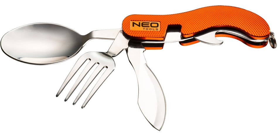 Ніж складаний Neo Tools, туристичний з виделкою та ложкою (63-027) 63-027 фото