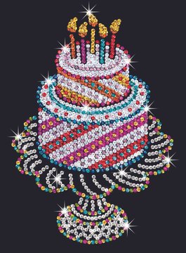 Набор для творчества ORANGE Birthday Cake Sequin Art (SA1506) SA1506 фото