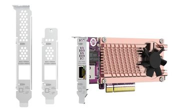 Адаптер QNAP SSD Dual PCIe NVMe M.2 2280 + Marvell AQC113C 10GbE QM2-2P10G1TB фото