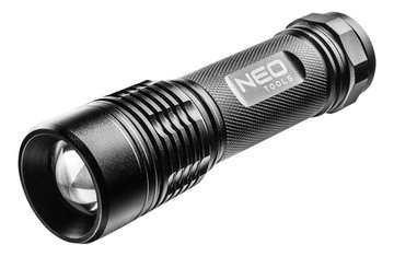 Фонарь ручной на батарейках Neo Tools, AAAх3, 200лм, 3Вт, алюминиевый, зум, IPX7 (99-101) 99-101 фото