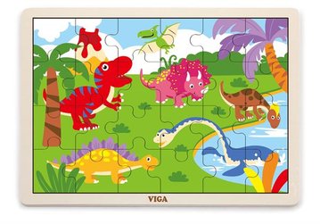 Дерев'яний пазл Viga Toys Динозаври, 24 ел. (51460) 51460 фото