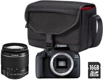 Цифр. фотокамера дзеркальна Canon EOS 2000D + об`єктив 18-55 IS II + сумка SB130 + карта пам'яті SD16GB (2728C015) 2728C015 фото