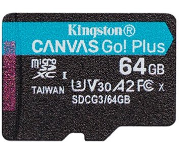 Карта пам'яті Kingston microSD 64GB C10 UHS-I U3 A2 R170/W70MB/s (SDCG3/64GBSP) SDCG3/64GBSP фото