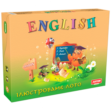 Обучающая настольная игра Лото "ENGLISH" иллюстрированная Лото "ENGLISH" (796) 0796 фото