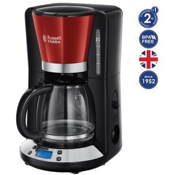 Кофеварка Russell Hobbs капельная Colours Plus 1.25л, молотая, красно-черный - Уценка 24031-56 фото