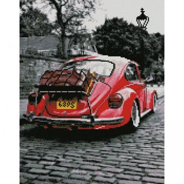 Алмазна мозаїка "Ретро автомобіль" Strateg 40х50 см (FA20129) FA20129 фото