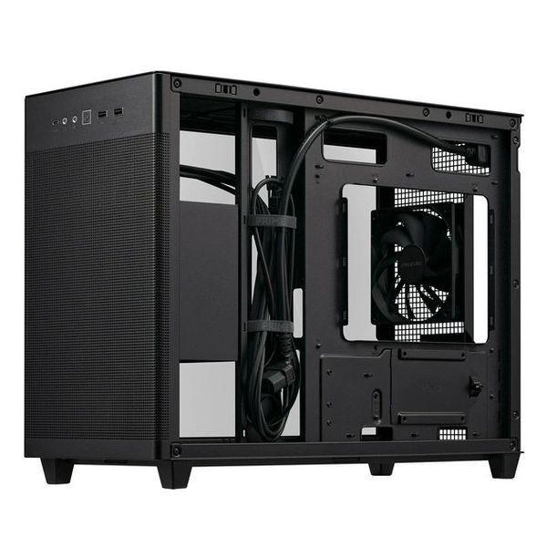 Корпус ASUS Prime AP201 Tempered Glas, без БП, 2xUSB3.2, 1xUSB Type-C, Tempered Glass side, mATX, черный (90DC00G0-B39010) 90DC00G0-B39010 фото