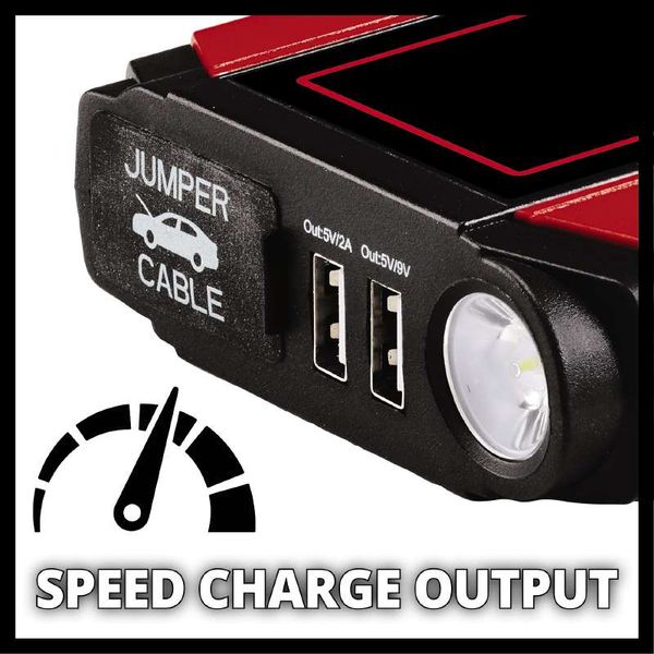 Пусковий пристрій Einhell CE-JS 18 Jump Starter Power Bank, для автомобілів, 18000мАг, 2хUSB 5В, 12В, пуск 600A 1091531 фото