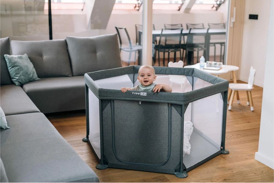 Манеж для дитини FreeON HEXAGON Grey (44459) 44459 фото