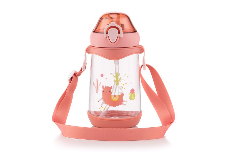 Пляшка для води Ardesto Llama дитяча 500 мл, рожева, пластик (AR2250PL) AR2250PL фото
