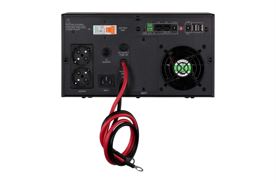 Інвертор 2E HI600, 600W, 12V - 230V, LCD, AVR, 2xSchuko + DC output (2E-HI600) 2E-HI600 фото