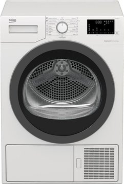 Сушильна машина Beko тепловий насос, 8кг, A++, 60см, дисплей, білий DS8439TX фото