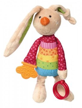 Мягкая игрушка sigikid Кролик с погремушкой 26 см 41419SK 41419SK фото