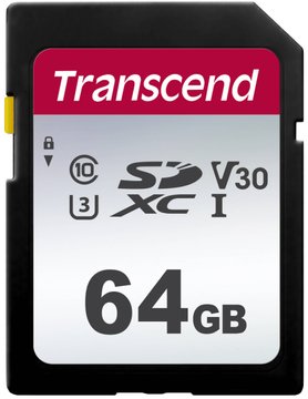 Картка пам'яті Transcend 64GB SDXC C10 UHS-I R100/W20MB/s TS64GSDC300S фото