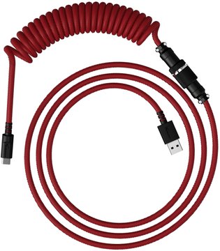 Кабель HyperX USB-A-USB-C спиральный, 1.37м Red/Black (6J677AA) 6J677AA фото