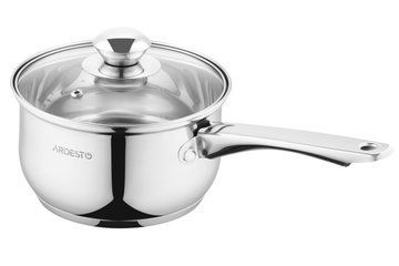 Ківш Ardesto Gemini Gourmet Spoleto, скляна кришка, 1.6 л, нержавіюча сталь (AR1916GSS) AR1916GSS фото